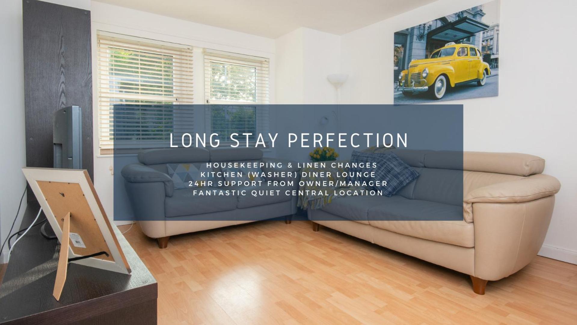Dwellcome Home Ltd 2 Bedroom King & Double Central Apartment, Free Allocated Barrier Secured Parking Space At Rear Entrance & Fast Wifi, Ideal For Long Term Contractor, Corporate, Etc Stays, Regular Housekeeping Option - See Our Site For Assurance 애버딘 외부 사진